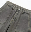 Women's Fashion Loose And Simple Overalls Mid-waist Jeans