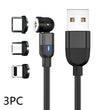 Data Cable 540 Degree Blind Suction Round Magnetic Charging Cable Three-in-one Bent Magnetic Cable