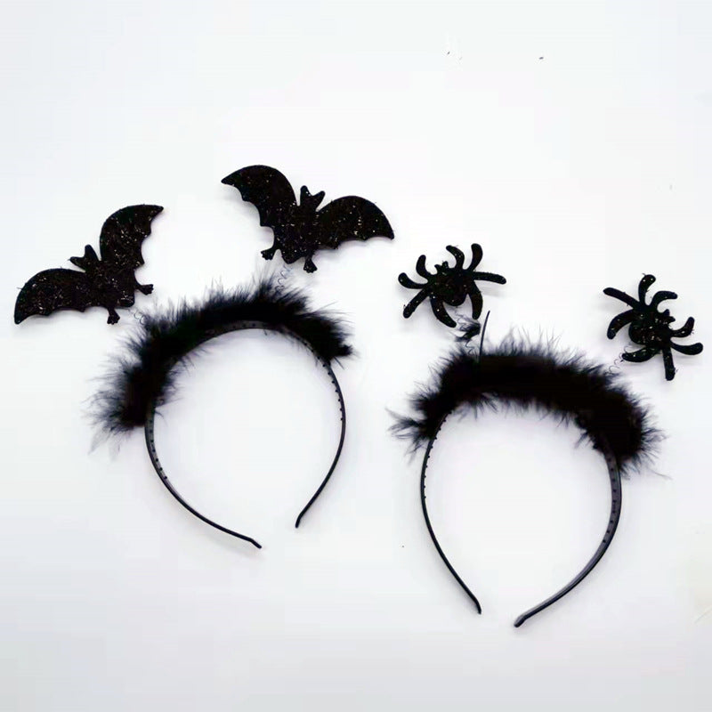 Halloween Headband Bat Hair Band Ghost Festival Party Atmosphere Decoration Spider Wool Tops Headband