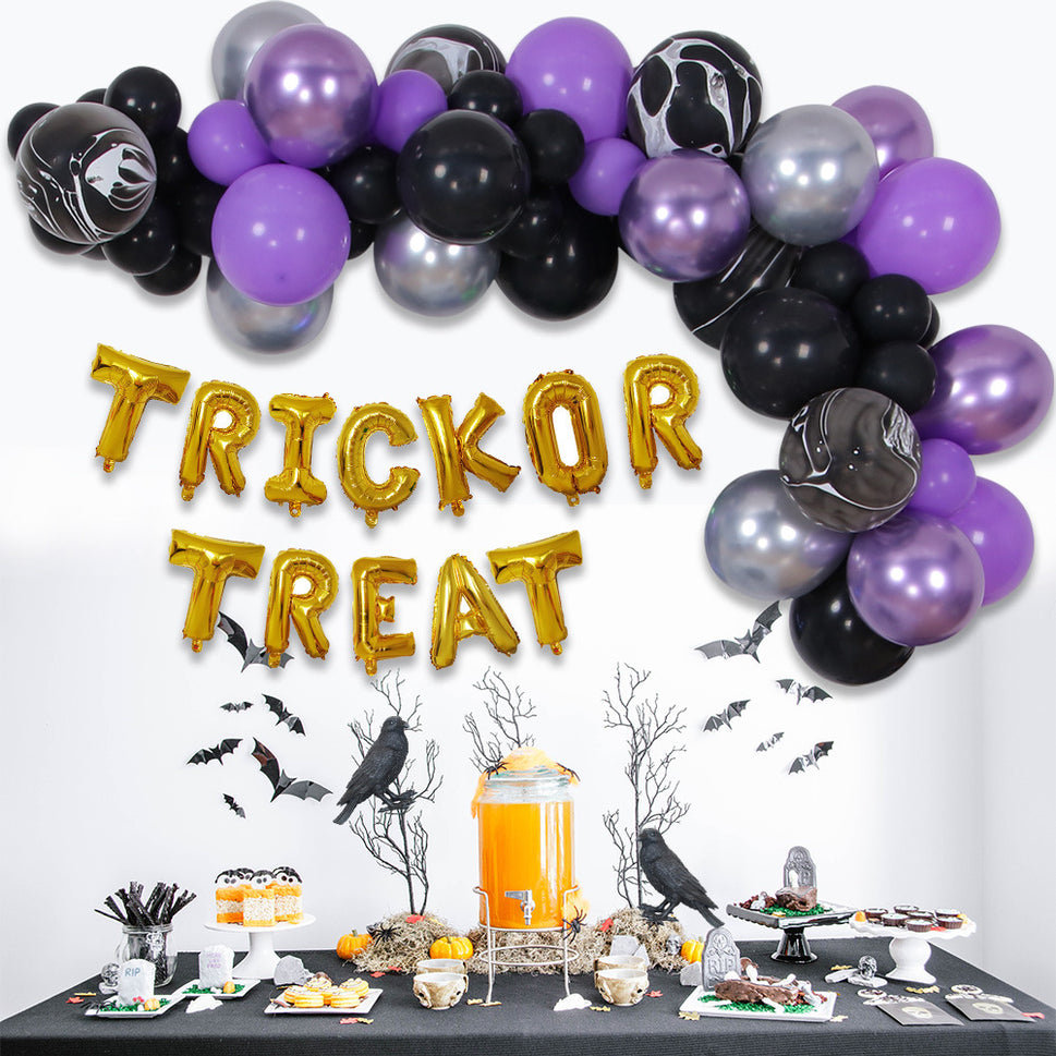 Scene Layout Latex Aluminum Film Combination Halloween Balloon Chain