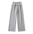 Autumn Women's American Hot Girl Belt Casual Pants