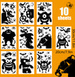 Halloween Fashion Print Static Window Sticker
