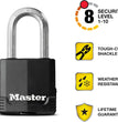 Magnum Heavy Duty Outdoor Padlock with Key, Weather Resistant Body and Cut Resistant Shackle Make Lock Perfect for Fences, Gates, Sheds, 2 Pack, M115XTLF