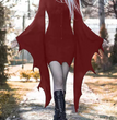 Cosplay Medieval Forest Elven Elf Pixie Costume For Women Gothic Vintage Slim Hooded Nienna Dress Halloween Carnival Party Dress