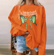 Halloween Women's Long Sleeve Casual Print Padded Sweatshirt