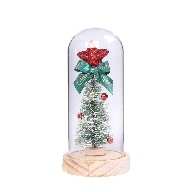 Christmas Glass Cover LED Christmas Tree Decoration Gift
