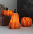 New Halloween Pumpkin Lantern Simulation Pumpkin LED Candle Lamp Resin Luminous Pumpkin
