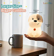 Pepper the Puppy Dog Squishy Silicone Night Light for Kids | Cute Night Light with Remote & Touch Control for Baby & Toddler Bedrooms | Color Changing Animal Lamp | Soft Portable Nightlight