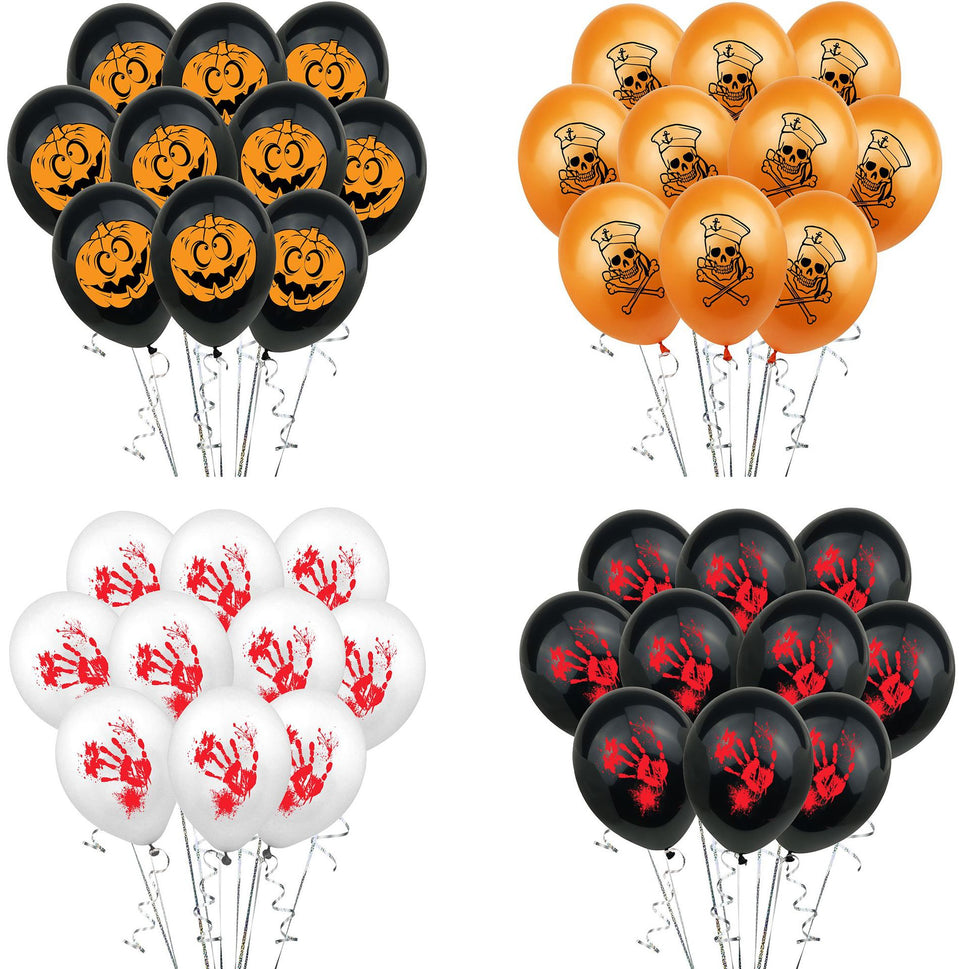 Party Halloween Blood Fingerprint Latex Balloon