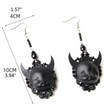 Gothic Punk Black Lolita Earrings Devil Death Earrings Witch Babys Dolls Drop Earrings Halloween Costume Fashion Jewelry