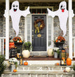 Halloween White Spooky Ghost Flag Scene Layout