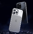 Aluminum Alloy Phone Case For 14 13 Pro Max Plus Hollow Heat Dissipation Anti-fall Full Body Shockproof Phone Cove