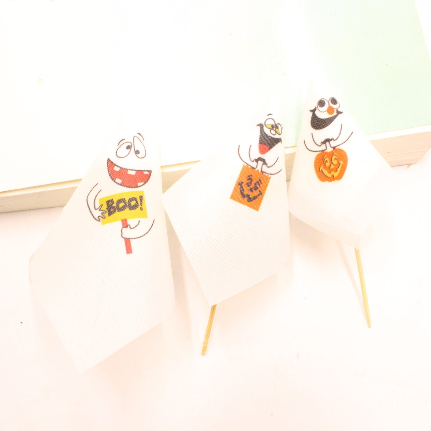 Fabric Mini Halloween Hanging Ghost Party Decoration Can Be Used As Finger Doll Cake Card Pumpkin