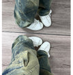 Deconstructed Design Washed Jeans For Women