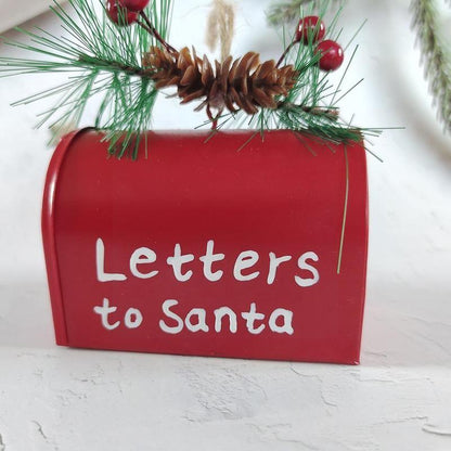 Christmas Wrought Iron Mailbox Decoration Christmas Tree Pendant