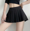 High Waist Front Short Back Length Pleated Skirt With Lining