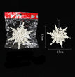 Plastic White Snowflake String Window Christmas Party Place Pendant