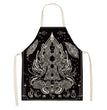 Halloween Skull Printed Cotton And Linen Apron