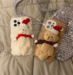 Christmas Bear Plush Mobile Phone Case