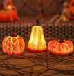 New Halloween Pumpkin Lantern Simulation Pumpkin LED Candle Lamp Resin Luminous Pumpkin