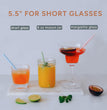 Mini Short Pinch Test Passed 5.5" Replacement Reusable Toddlers& Kids&Baby Silicone Small Straws for the First Years Take & Toss Spill Proof Straw Cup-Safe Fun for Baby Teething Chewing