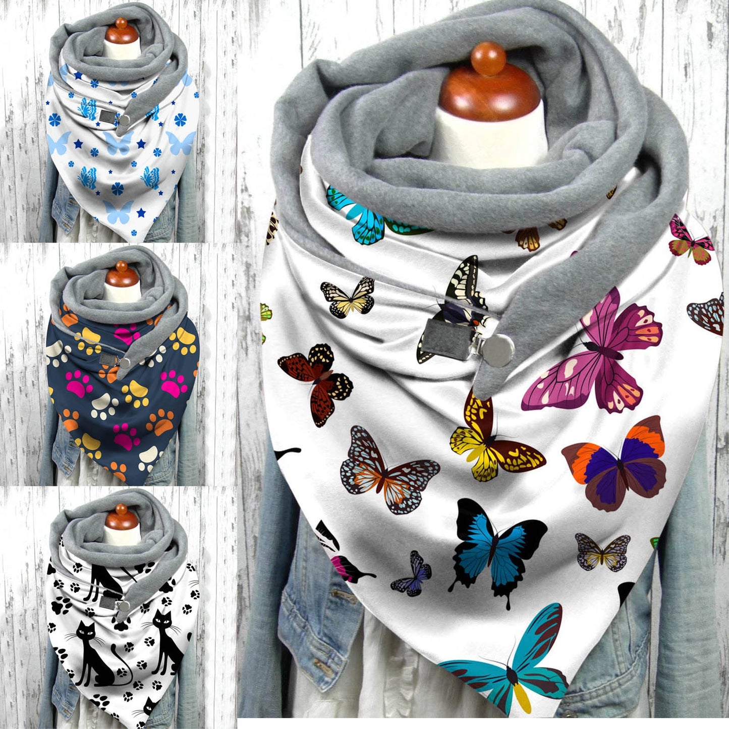 Halloween Fashion Simple And Versatile Thick Shawl