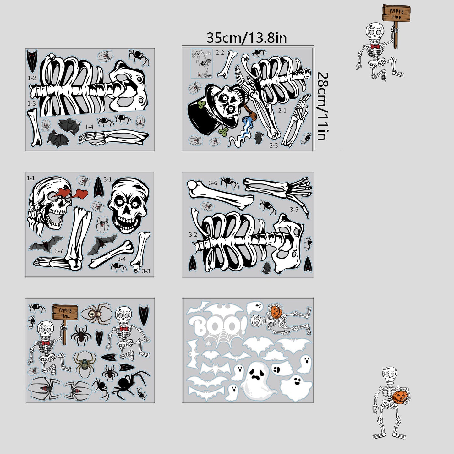 Home Fashion Printing Halloween Static Window Sticker