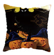 Linen Skull Halloween Pillow Cover