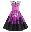 New European And American Halloween Print Big Dress Women