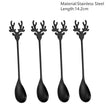 Merry Christmas Spoons Xmas Party Tableware Ornaments Christmas Decorations