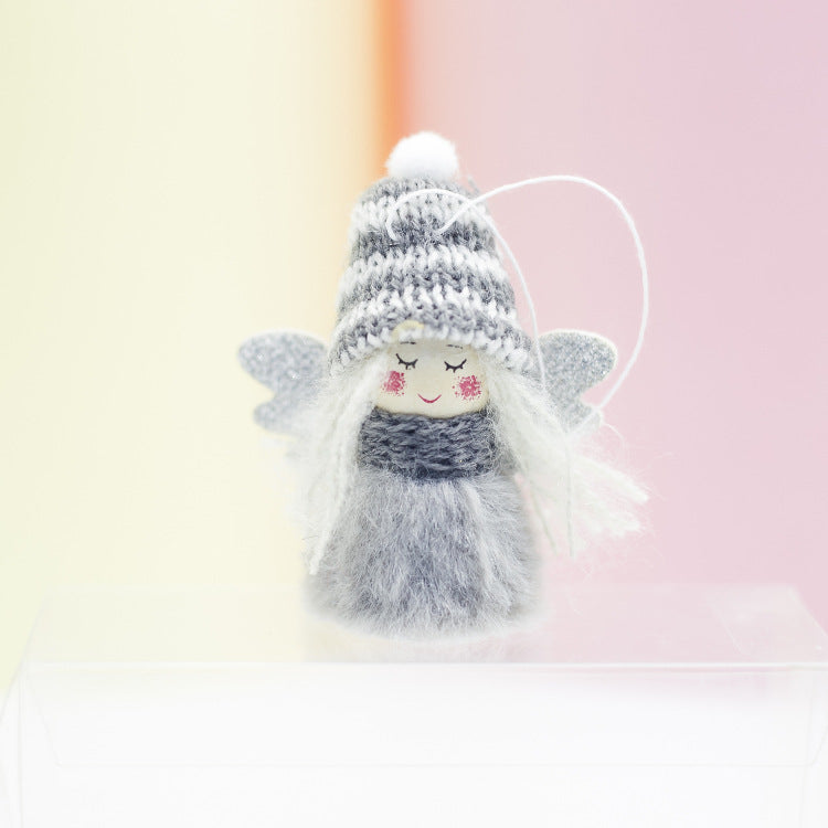 Christmas Creative Cute Plush Angel Girl Pendant