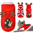Pet flannel elk christmas clothes