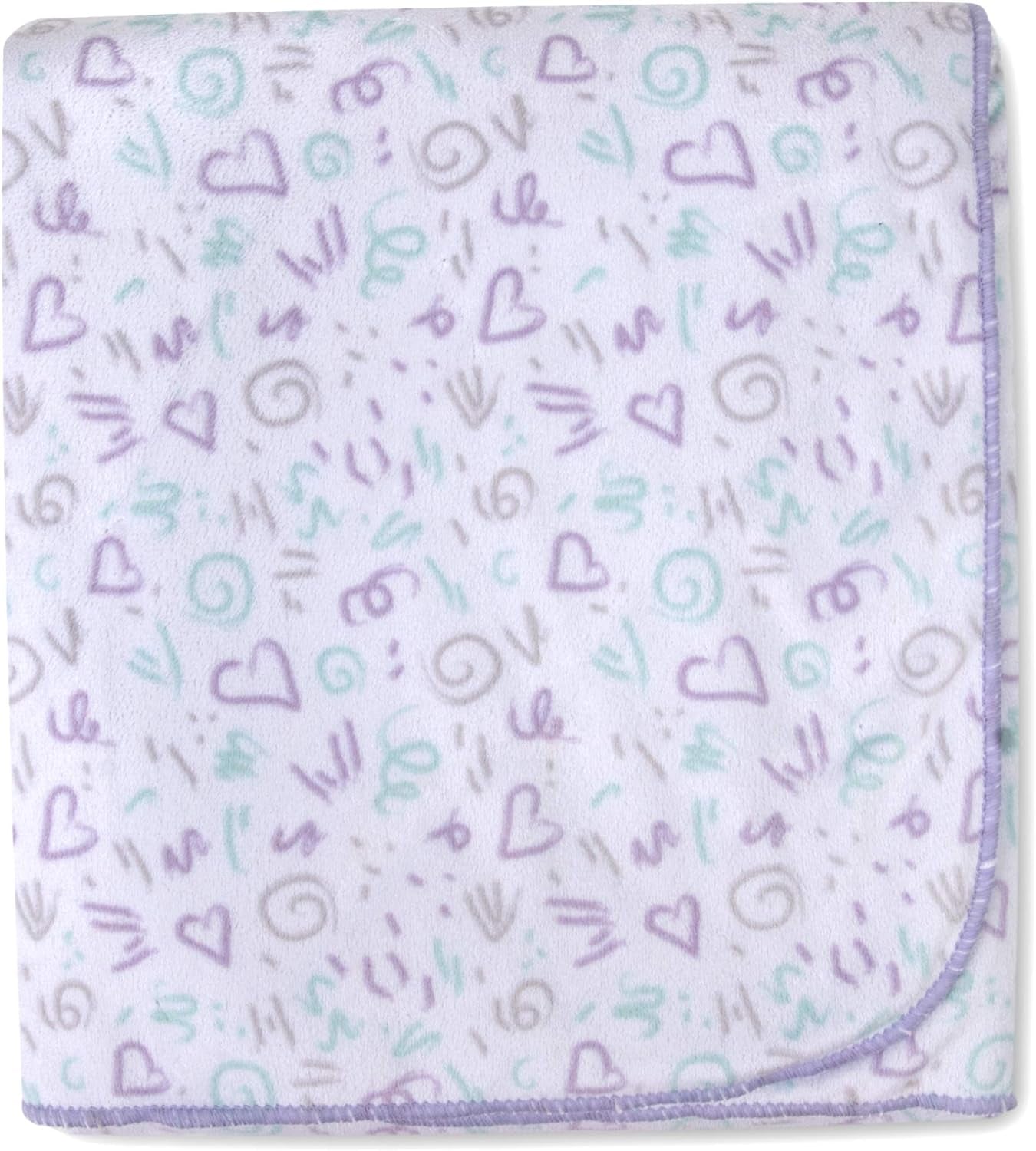 Sherpa Fleece Baby Blankets for Boys and Girls – Colorful, Reversible Baby Blankets for Newborns, Infants, Toddlers, and Nursery (Dreams & Doodles)