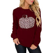 European And American Women's Halloween Leopard Pumpkin Print