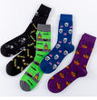Men's Halloween Skull Printed Sports Cotton Socks