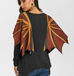 Halloween Print Bat Wings Long Sleeve T-shirt European And American Women's Tops