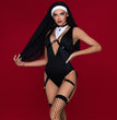 Women's Halloween Cosplay Nun Costume Set