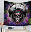 Skull Halloween digital print tapestry hung tablecloth beach towel