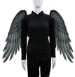 Halloween unisex oversized black white angel wings