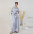 SpringSummer Solid Color Beading Dress Robe