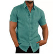 Men Short Sleeve Summer Solid Shirts Casual Loose Tops Tee