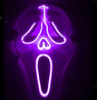 Halloween Ghost Face Fluorescent Ball Glowing Mask