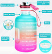 Gallon Water Bottle - 128 Oz, Leak Proof Lid with Time Markers for Gym