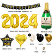 2024 New Year Party Balloon Set Wine Bottle Flag 32-inch Digital Balloon Combination Decorative Set