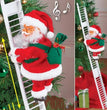 Electric Santa Claus Climbing Ladder Plastic