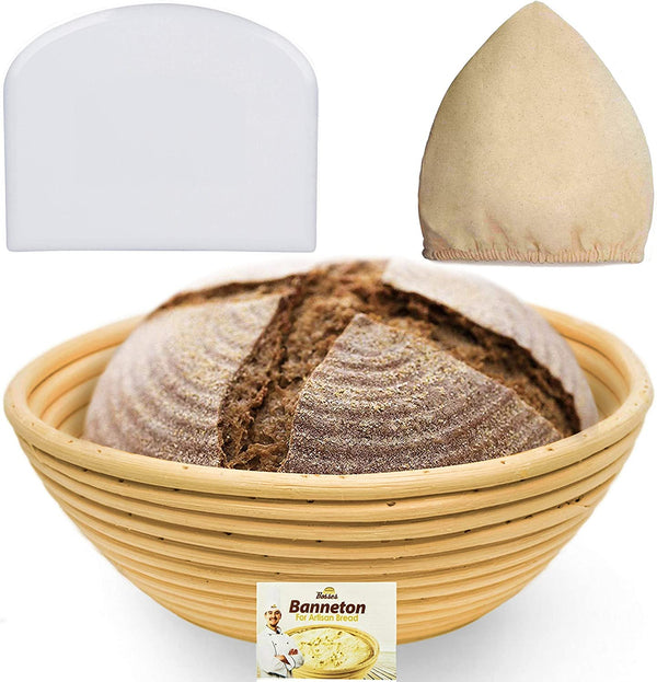 9" Round Banneton Proofing Basket Set