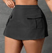 Plus Size Women's Clothes Autumn And Winter Elastic Waist Overalls Straight Shorts