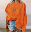 Halloween Women's Long Sleeve Casual Print Padded Sweatshirt