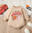 Halloween Pumpkin Alphabet Cartoon Romper Long Sleeve