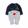 Boys and girls knitted cartoon deer romper Christmas sweater